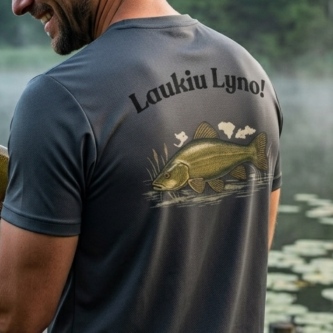 Lynų žvejo marškinėliai